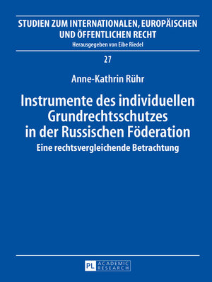 cover image of Instrumente des individuellen Grundrechtsschutzes in der Russischen Föderation